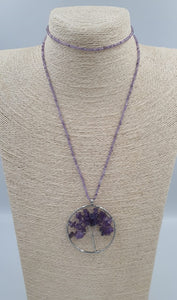 Classy Original Amethyst Tree of Life Necklace