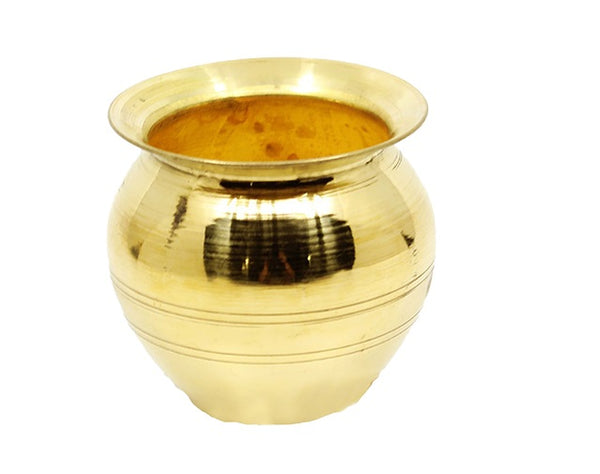Brass Kalash Traditional Pot Pooja Samagri Drinkware Indian Lota Hindu Puja  Item