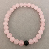 Couple Bracelet - Beautiful, Classy Original Rose quartz and Onyx for Love