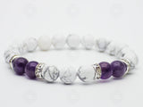 Beautiful, Classy Original Amethyst, Howlite Bracelet