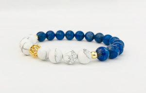 Beautiful, Classy Original Lapis Lazuli Howlite Bracelet