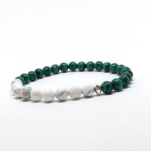 Beautiful, Classy Original Malachite Howlite Bracelet