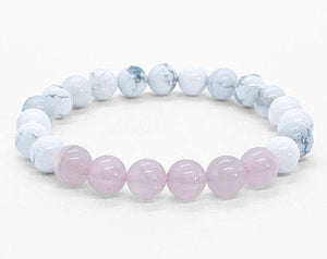 Beautiful, Classy Original Rose Quartz, Howlite Bracelet